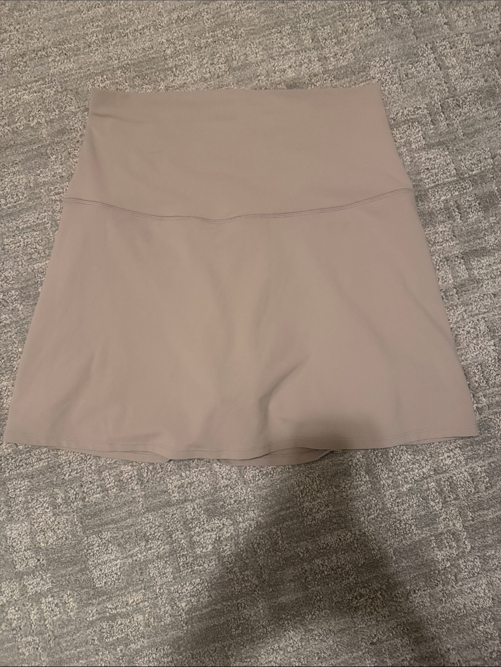 Maternity Athletic Skort in Light Taupe